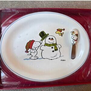 Vintage PEANUTS Snoopy Woodstock Decorative Plate Ceramic Dish